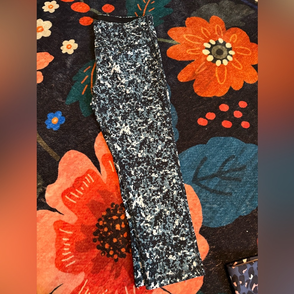 Teal Patterned Women's Leggings